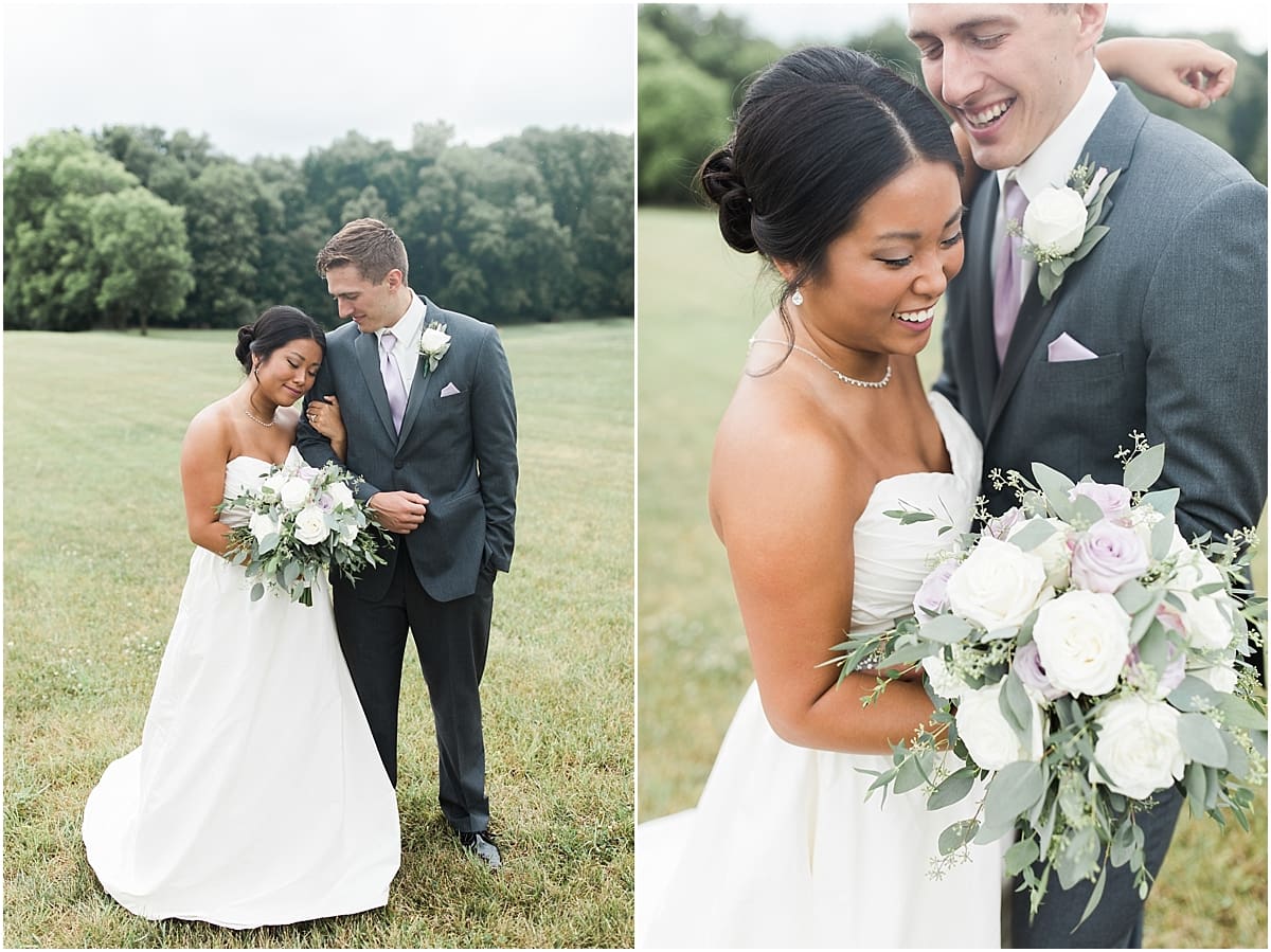 Arielle Peters Photography | Bride and groom having first reveal outside on wedding day in Fort Wayne, Indiana. 