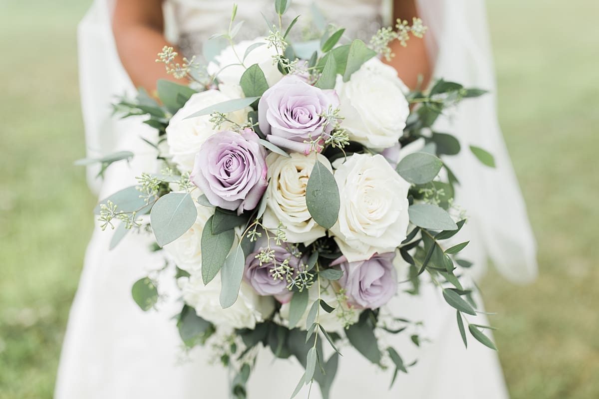 Arielle Peters Photography | Close up of bride's bouquet on wedding day in Fort Wayne, Indiana. 