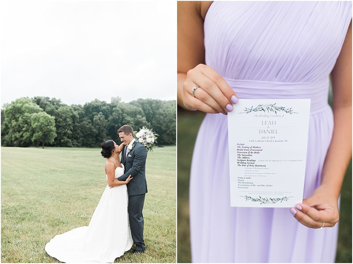 Arielle Peters Photography | Bride and groom smiling outside on wedding day in Fort Wayne, Indiana. 