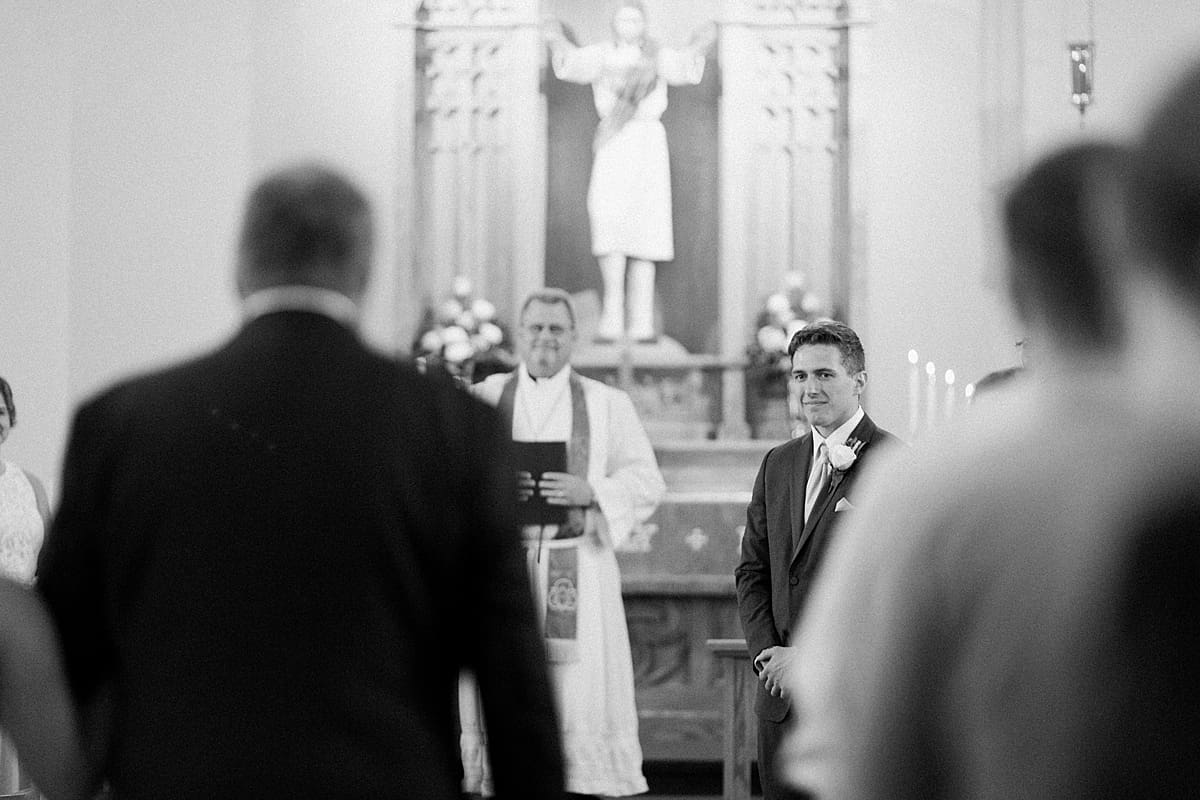 Arielle Peters Photography | Father of the bride walking the bride down the aisle on wedding day in Fort Wayne, Indiana. 