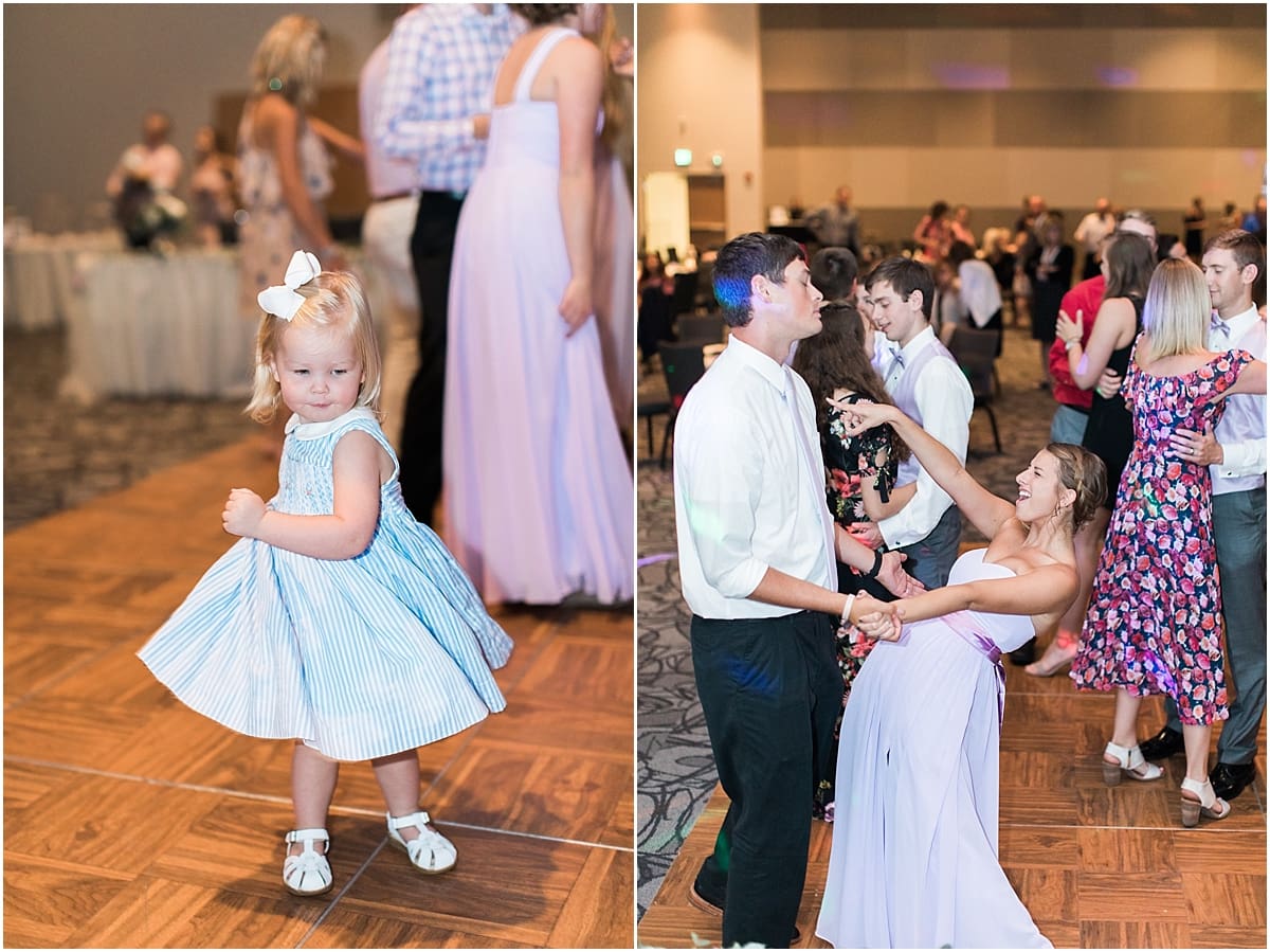 Arielle Peters Photography | Wedding guests dancing at wedding reception in Fort Wayne, Indiana on wedding day. 
