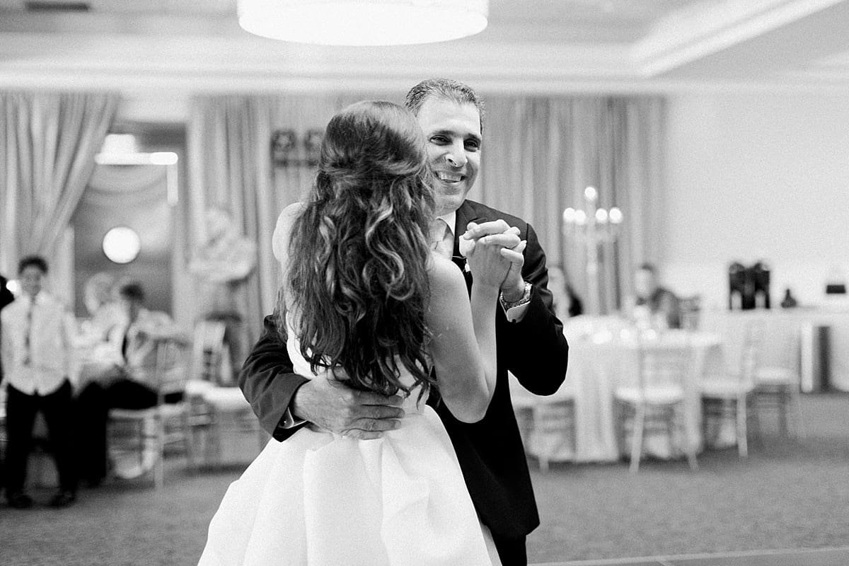 Arielle Peters Photography | Father of the bride and bride sharing a dance at wedding reception at The Inn at Harbor Springs in St. Joseph, Michigan.