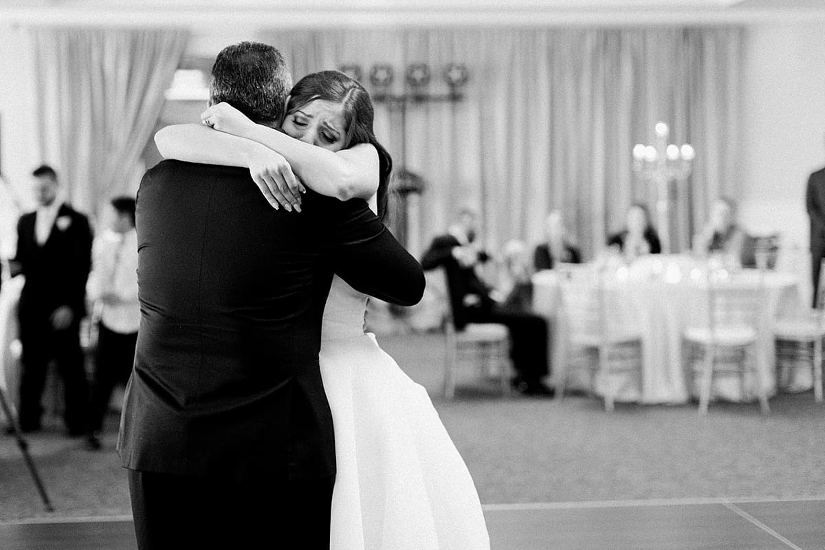 Arielle Peters Photography | Father of the bride and bride sharing a dance at wedding reception at The Inn at Harbor Springs in St. Joseph, Michigan.