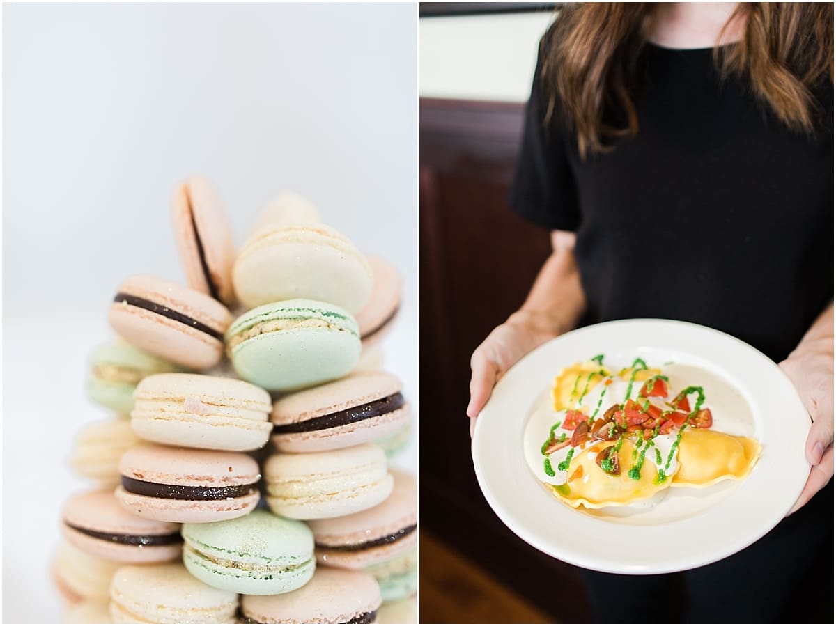 Arielle Peters Photography | Wedding reception table settings and desserts at The Inn at Harbor Springs in St. Joseph, Michigan.