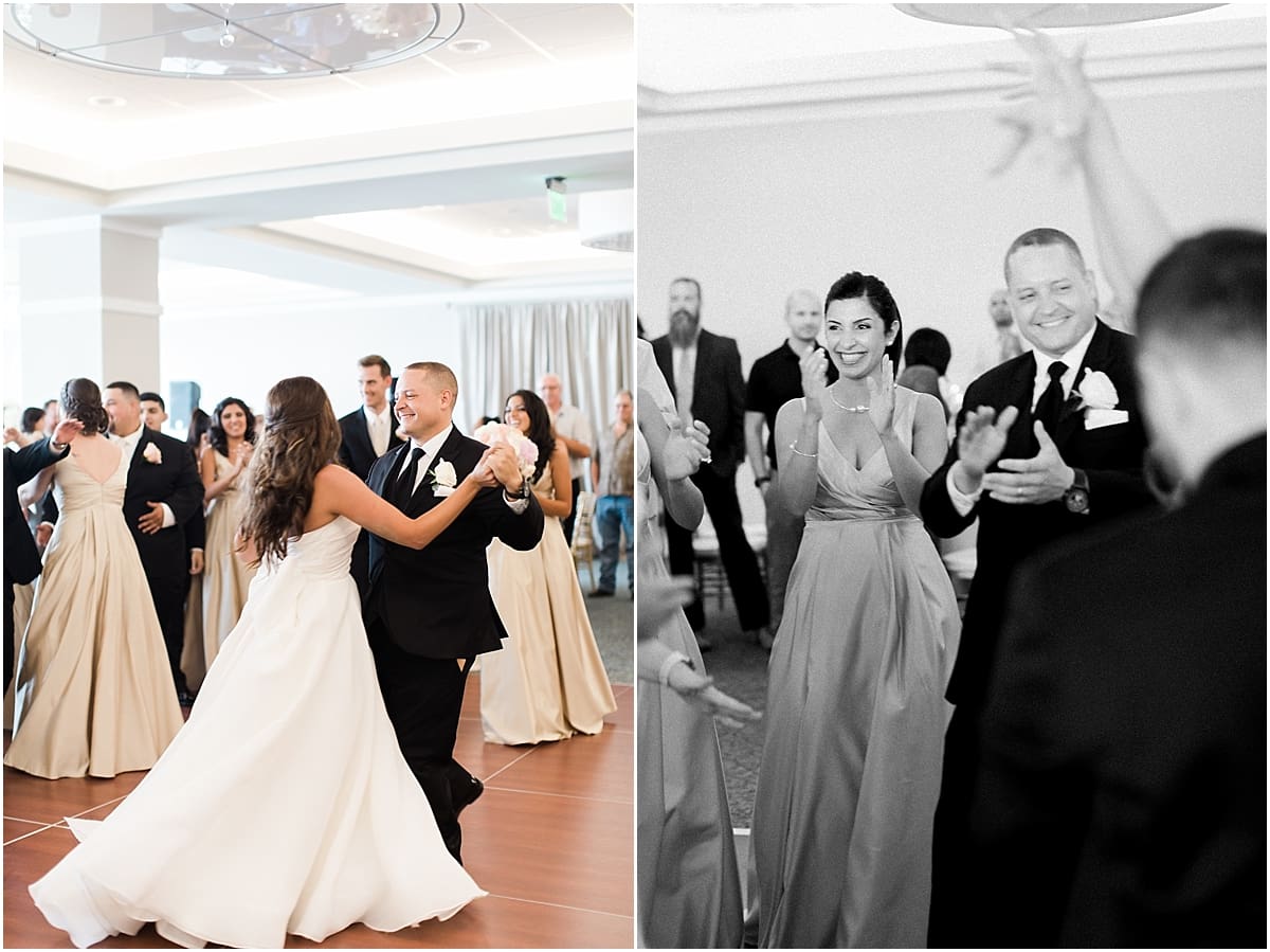 Arielle Peters Photography | Bride and groom dancing at wedding reception at The Inn at Harbor Springs in St. Joseph, Michigan.