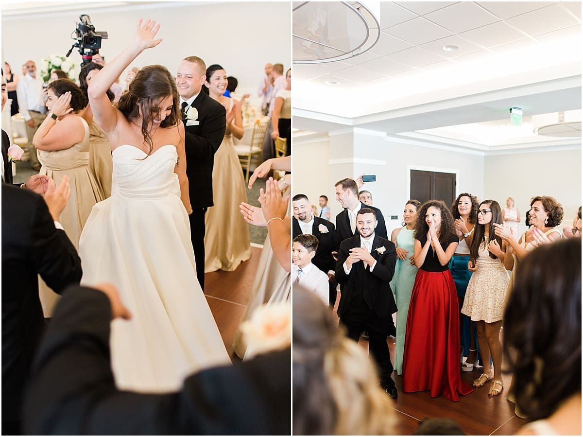 Arielle Peters Photography | Bride and groom entering wedding reception at The Inn at Harbor Springs in St. Joseph, Michigan.