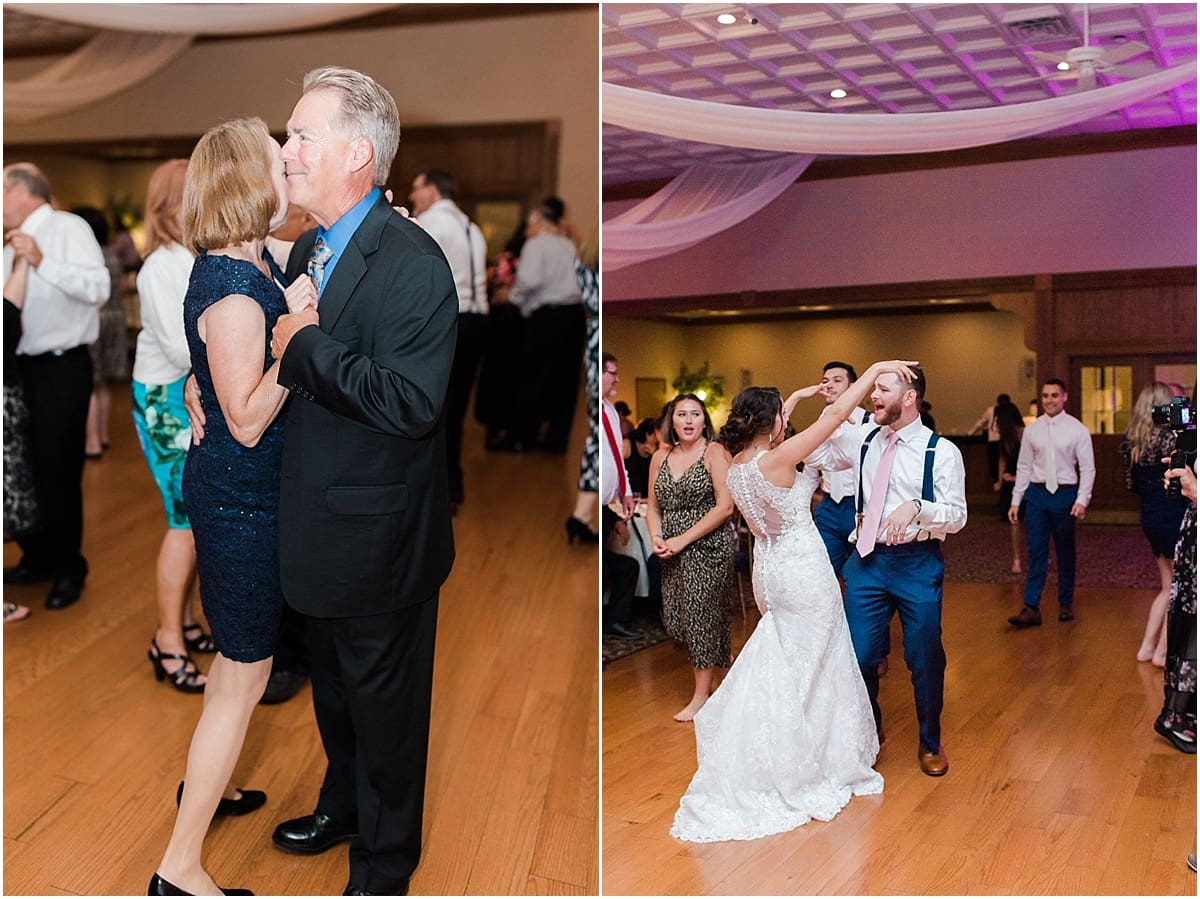 Arielle Peters Photography | Bride and groom dancing at wedding reception at the Banquets at The Croatian Center in Merrillville, Indiana.