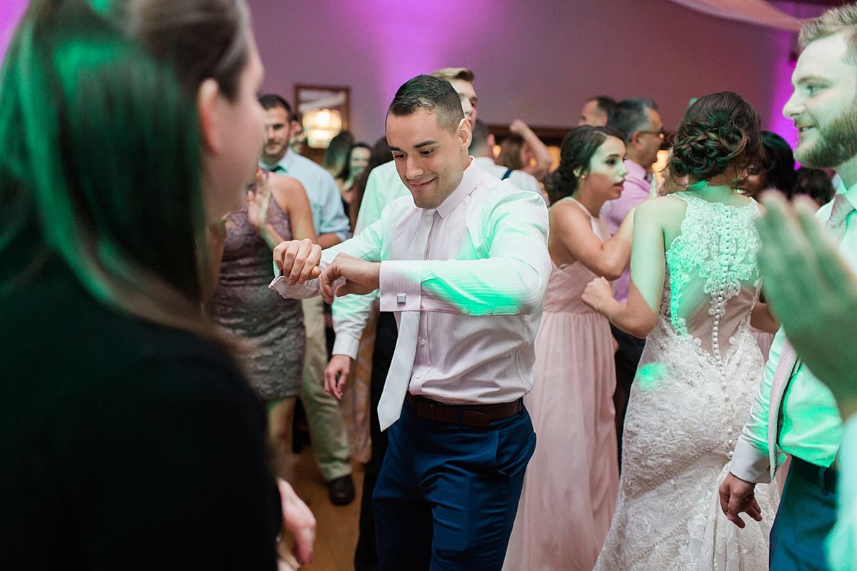 Arielle Peters Photography | Wedding guests dancing at wedding reception at the Banquets at The Croatian Center in Merrillville, Indiana.