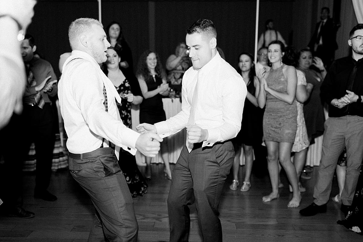 Arielle Peters Photography | Wedding guests dancing at wedding reception at the Banquets at The Croatian Center in Merrillville, Indiana.