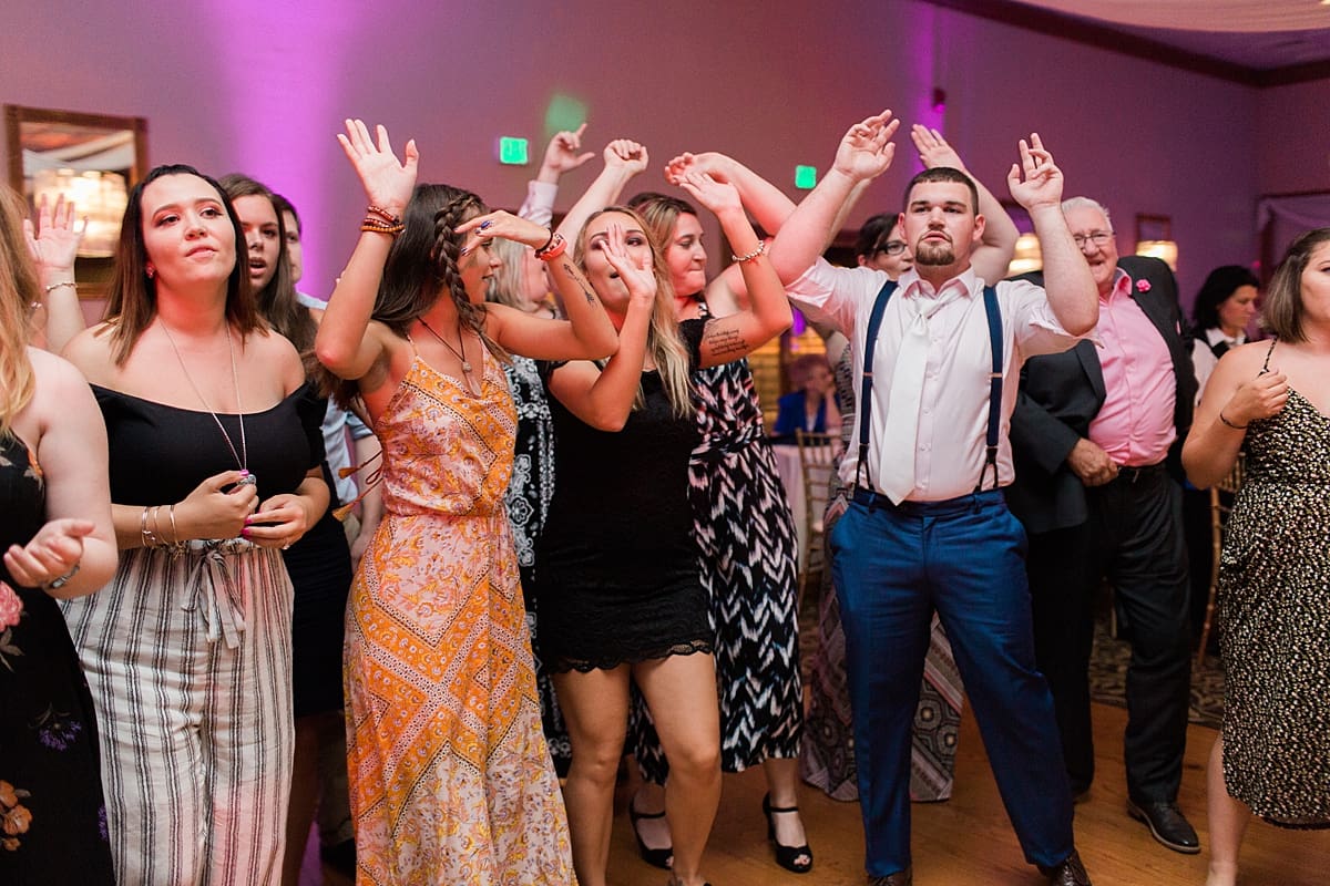 Arielle Peters Photography | Wedding guests dancing at wedding reception at the Banquets at The Croatian Center in Merrillville, Indiana.