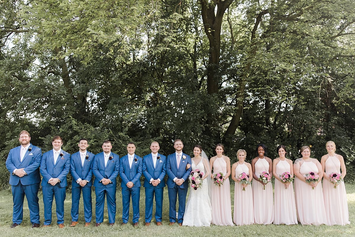 Arielle Peters Photography | Wedding party outside on wedding day at Newlife Community Church in Chicago, Illinois.