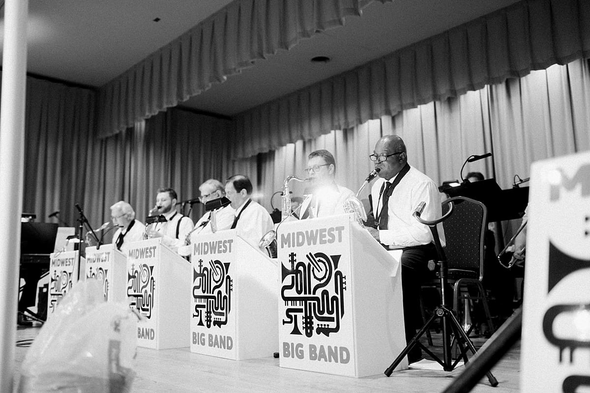 Arielle Peters Photography | Wedding reception jazz band playing at the Banquets at The Croatian Center in Merrillville, Indiana.