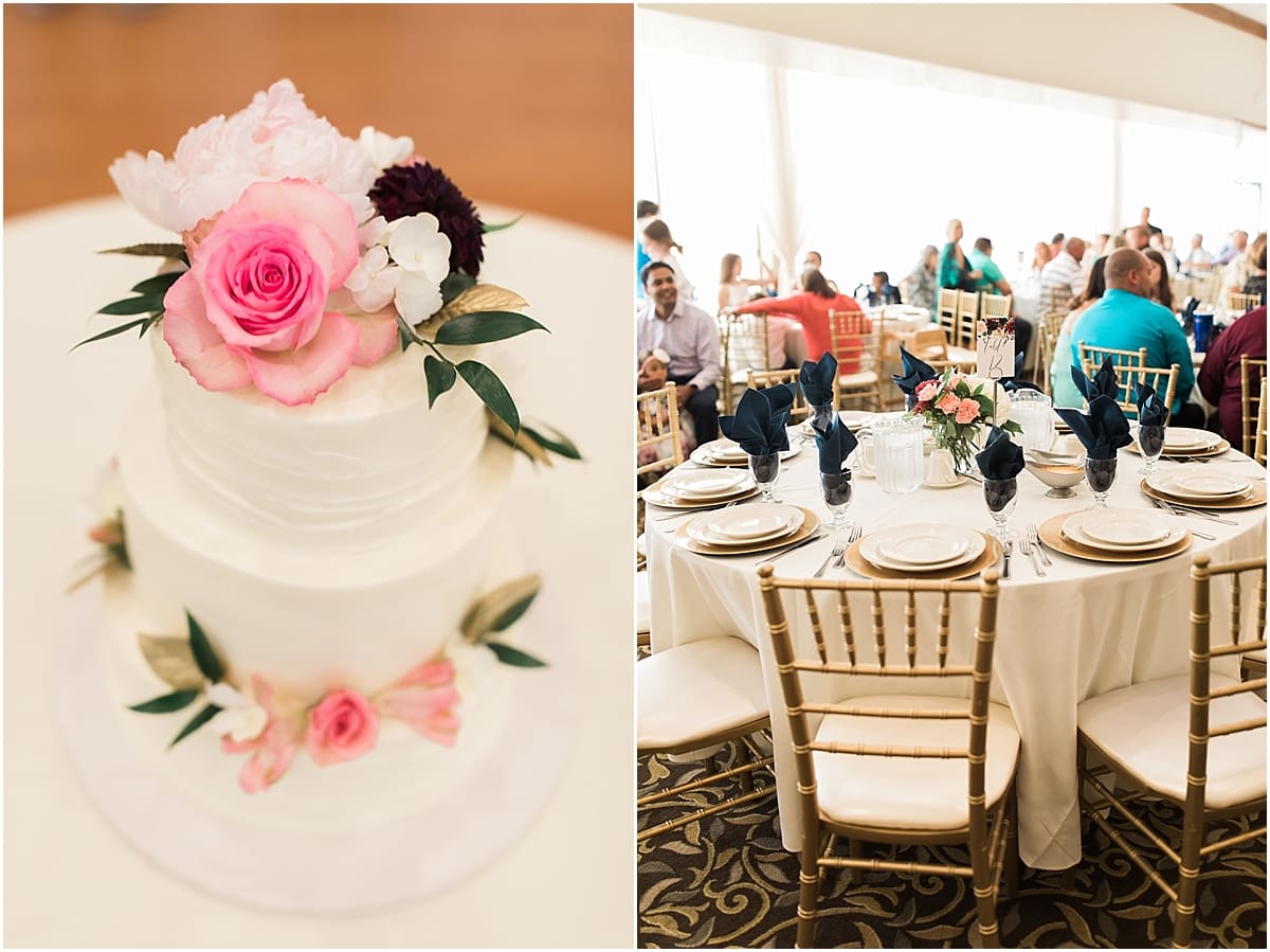 Arielle Peters Photography | Wedding reception table settings and floral arrangements at the Banquets at The Croatian Center in Merrillville, Indiana.