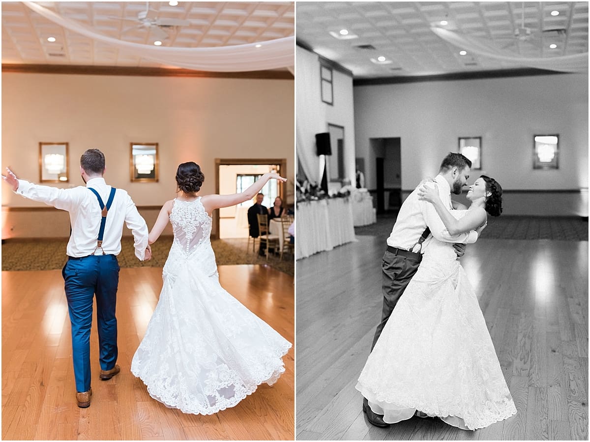 Arielle Peters Photography | Bride and groom entering wedding reception at the Banquets at The Croatian Center in Merrillville, Indiana.