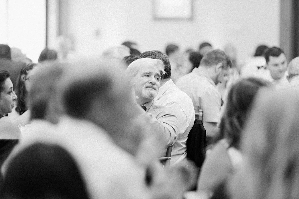 Arielle Peters Photography | Wedding guests clapping at wedding reception at the Banquets at The Croatian Center in Merrillville, Indiana.