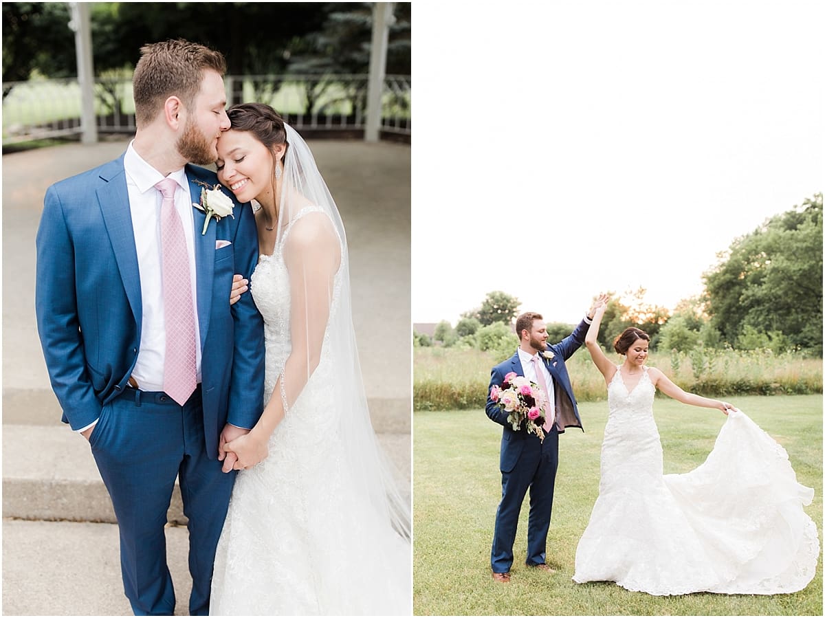 Arielle Peters Photography | Bride and groom dancing outside on wedding day at the Banquets at The Croatian Center in Merrillville, Indiana.