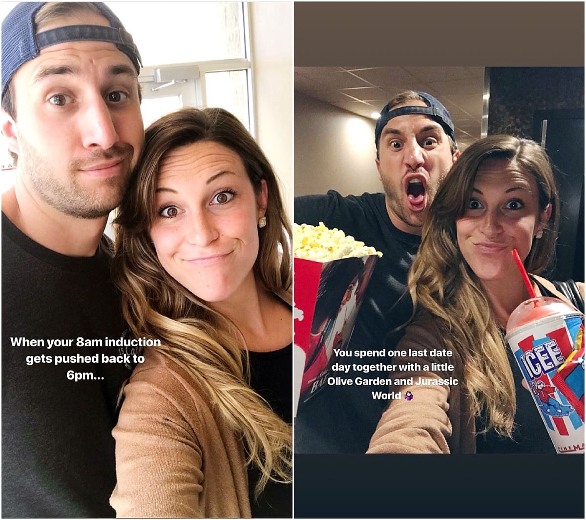 Arielle Peters Photography | Husband and wife enjoying date night at the movie theatre.