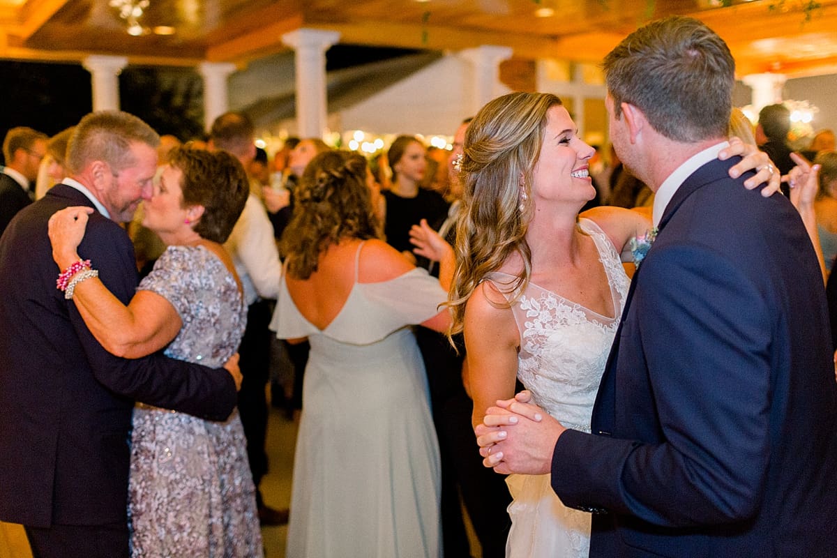 Arielle Peters Photography | Bride and groom dancing at wedding reception at Sycamore Hills Golf Club in Fort Wayne, Indiana on wedding day.