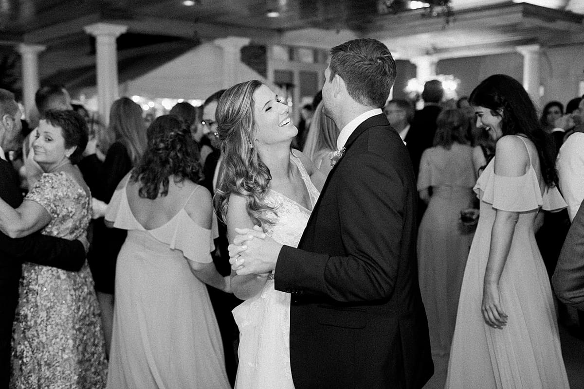 Arielle Peters Photography | Bride and groom dancing at wedding reception at Sycamore Hills Golf Club in Fort Wayne, Indiana on wedding day.
