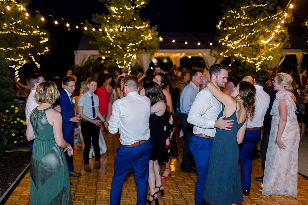 Arielle Peters Photography | Wedding guests dancing at wedding reception at The Bridgewater Club in Carmel, Indiana on wedding day.