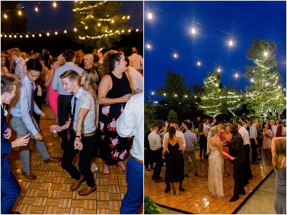Arielle Peters Photography | Wedding guests dancing at wedding reception at The Bridgewater Club in Carmel, Indiana on wedding day.
