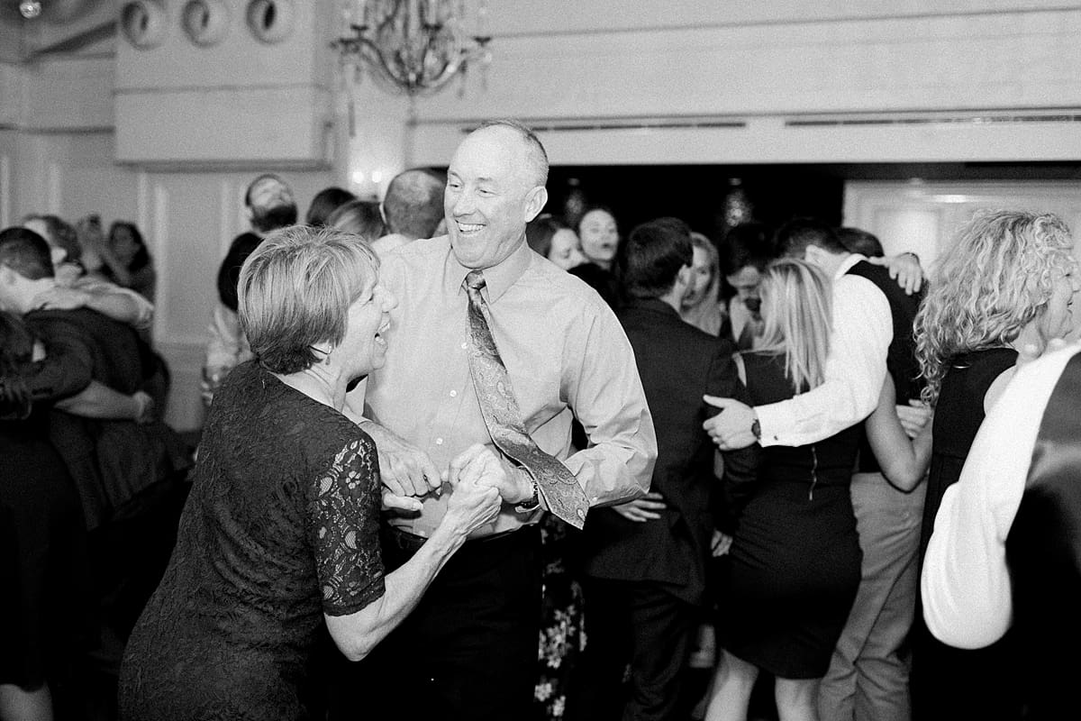 Arielle Peters Photography | Wedding guests dancing at wedding reception at The Madison Club in Madison, Wisconsin.