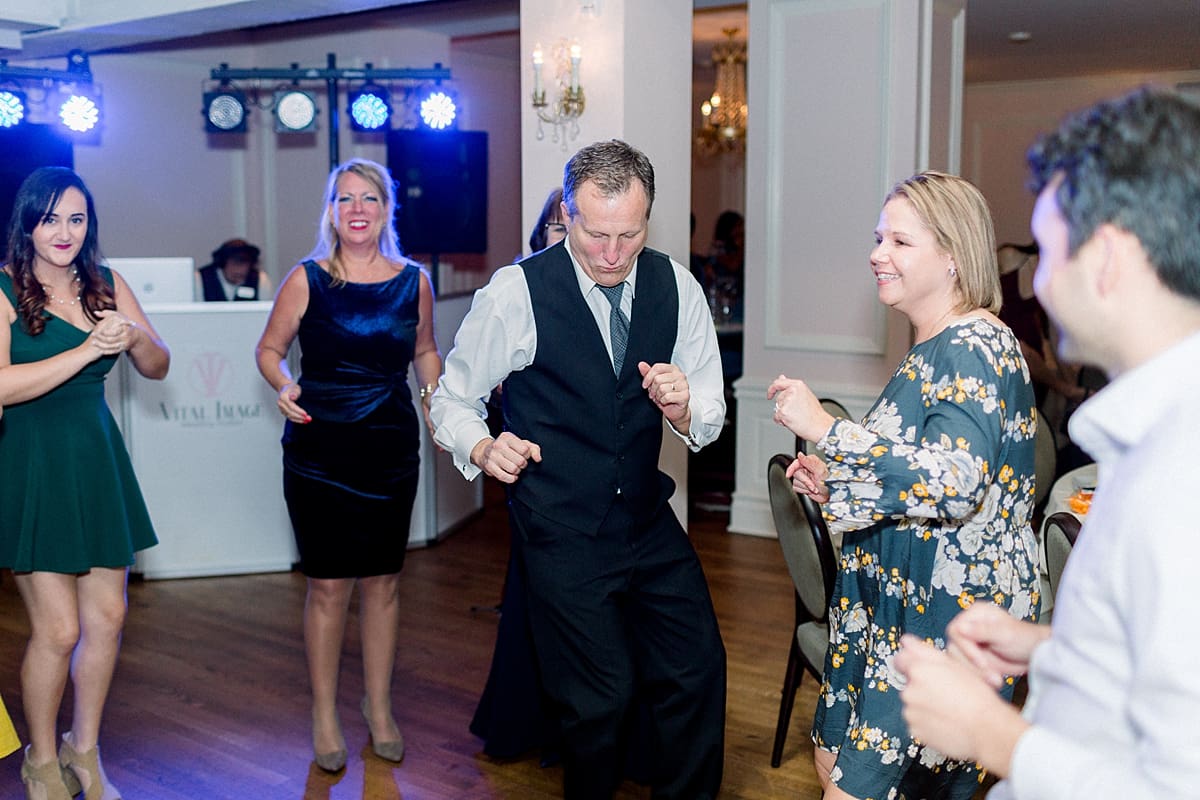 Arielle Peters Photography | Wedding guests dancing at wedding reception at The Madison Club in Madison, Wisconsin.