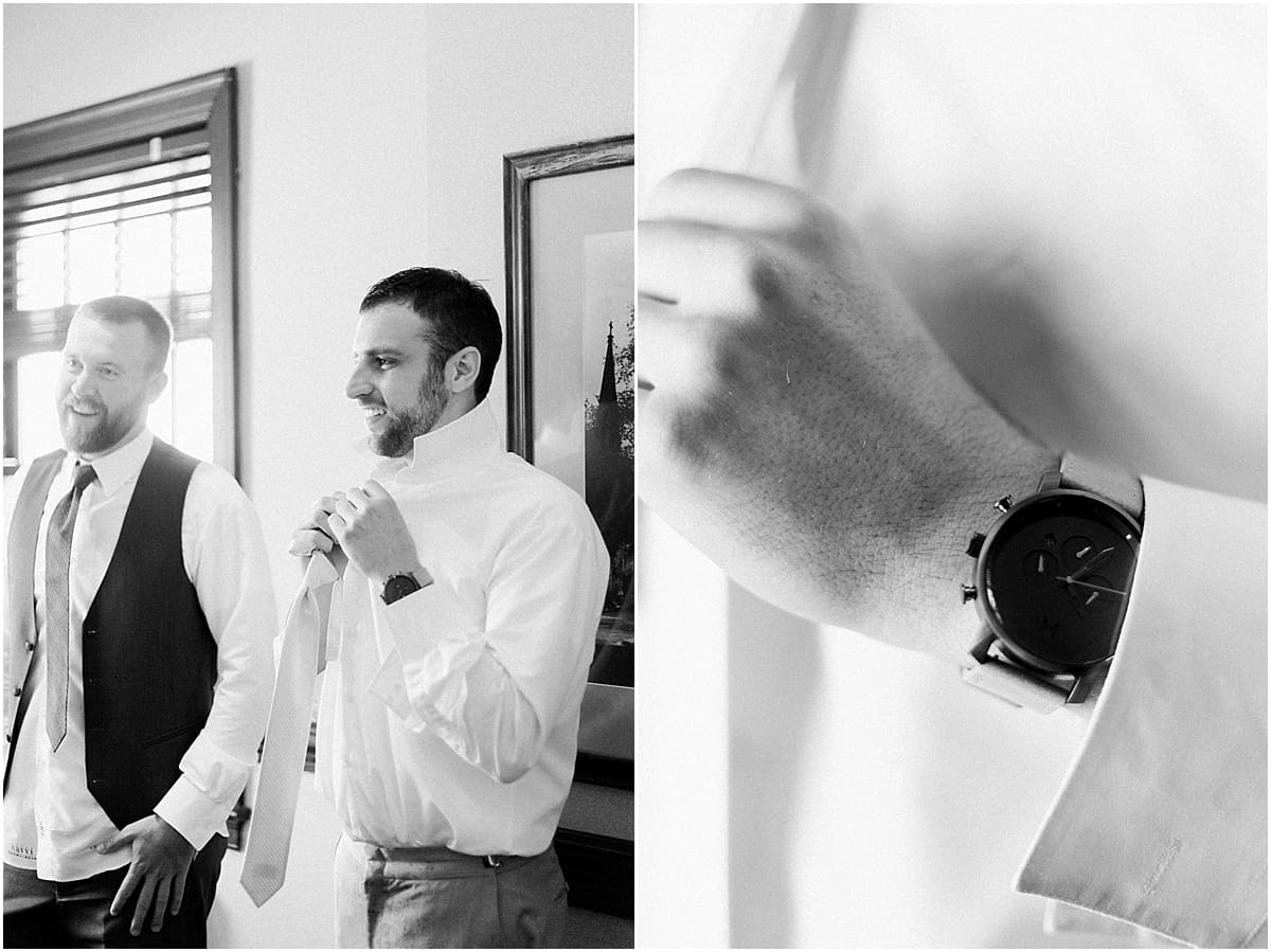 Arielle Peters Photography | Groom getting ready for his wedding day in Madison, Wisconsin.