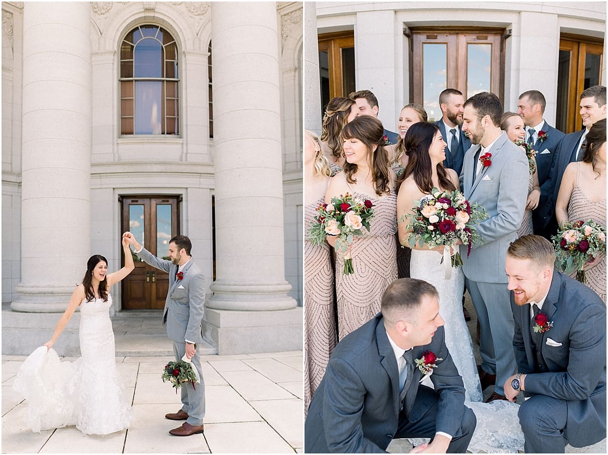Arielle Peters Photography | Bride and groom dancing outside on wedding day in Madison, Wisconsin.