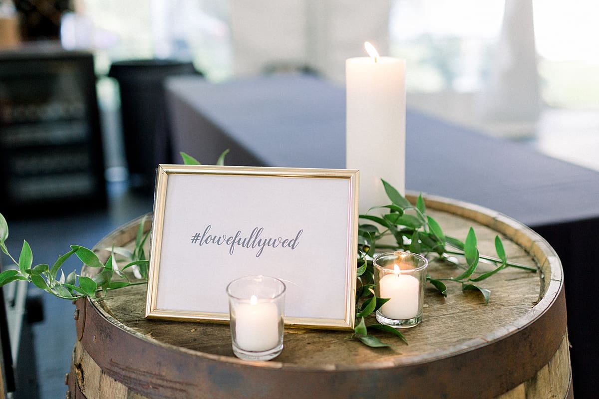 Arielle Peters Photography | Wedding reception decorations at The Morris Estate in Niles, Michigan on wedding day.  