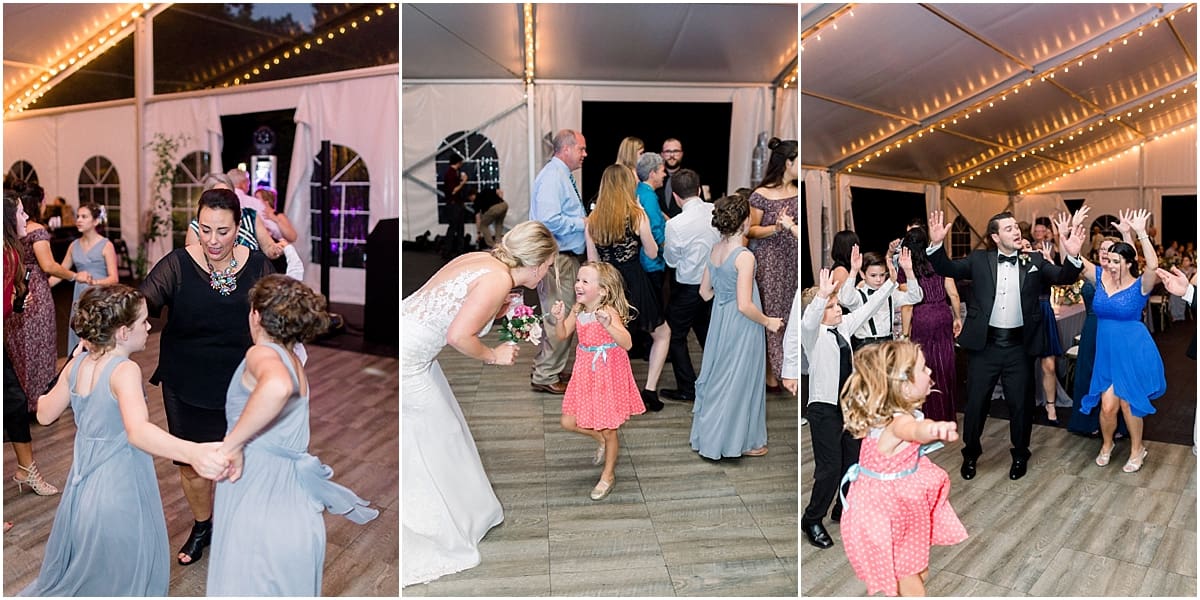 Arielle Peters Photography | Wedding guests and kids dancing at wedding reception at The Morris Estate in Niles, Michigan on wedding day.  