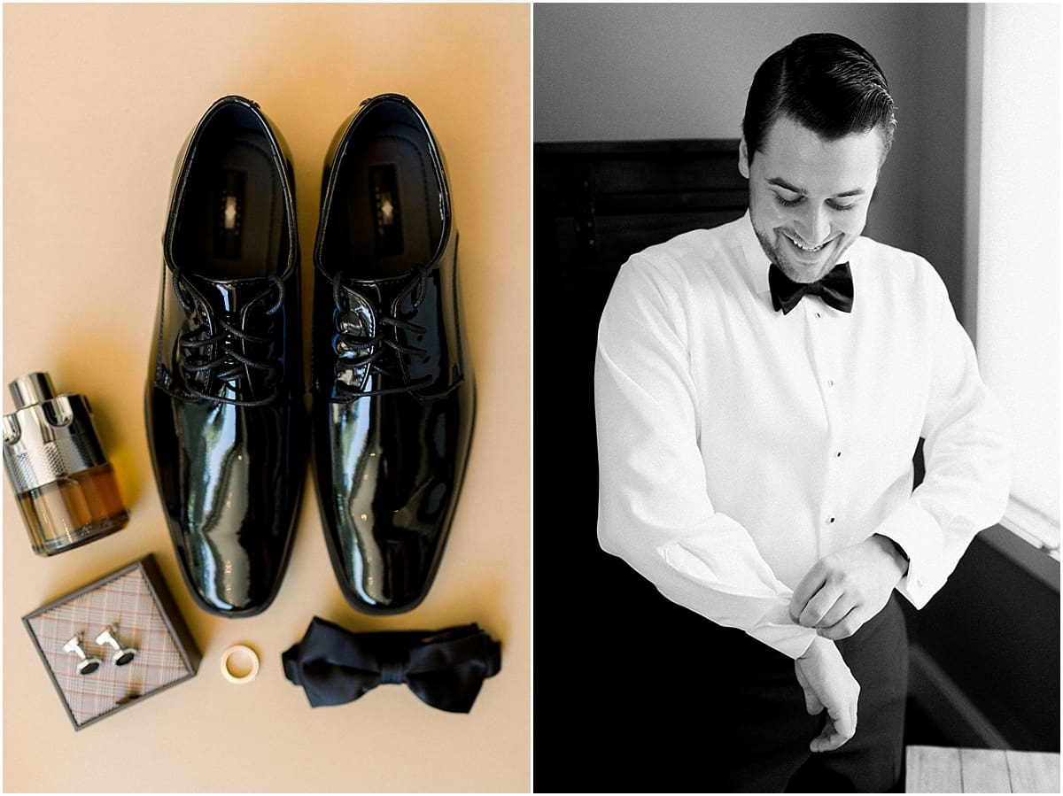 Arielle Peters Photography | Groom getting ready at The Morris Estate in Niles, Michigan on wedding day. 