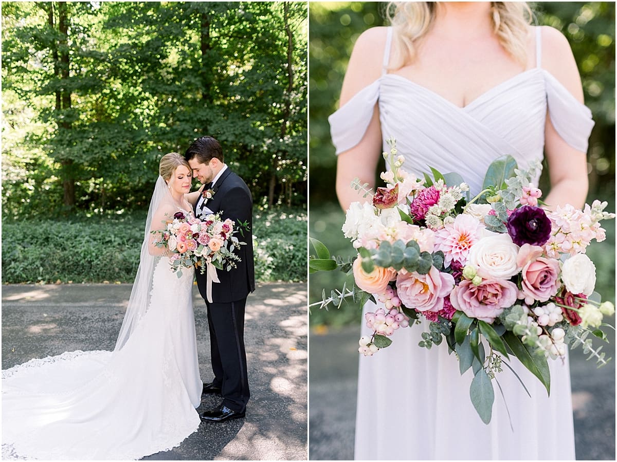 Arielle Peters Photography | Bride and groom in each other's arms on wedding day at The Morris Estate in Niles, Michigan on wedding day. 