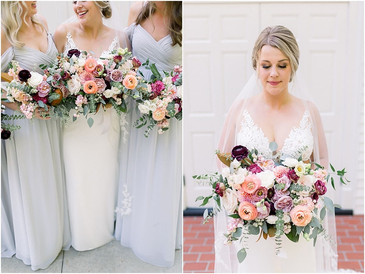 Arielle Peters Photography | Bride and laughing with bridesmaids at The Morris Estate in Niles, Michigan on wedding day. 
