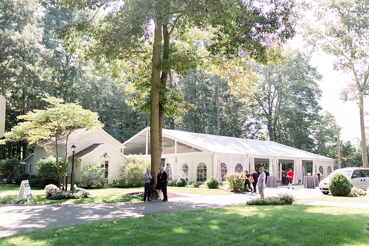 Arielle Peters Photography | Wedding tent outside at The Morris Estate in Niles, Michigan on wedding day.  