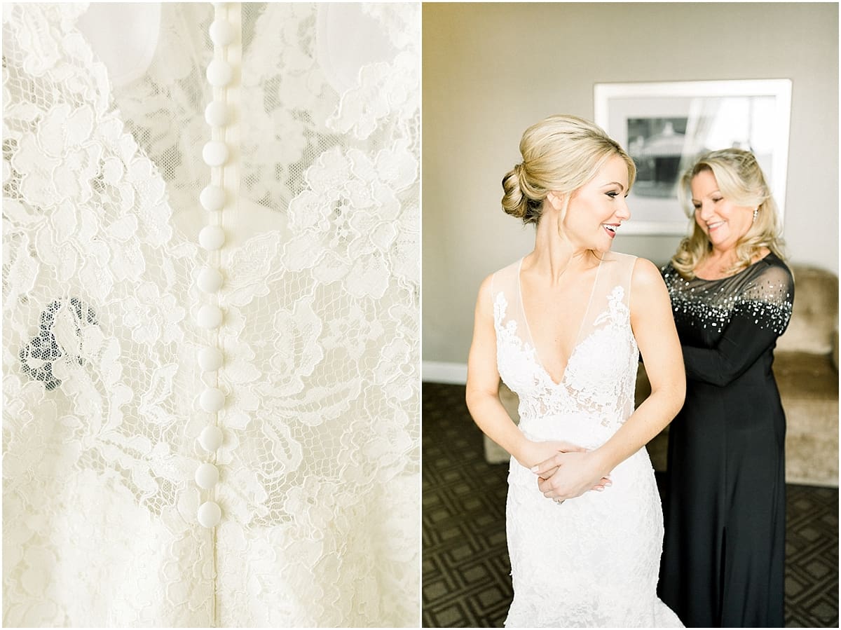 Arielle Peters Photography | Mother of the bride helping the bride get ready for wedding day.