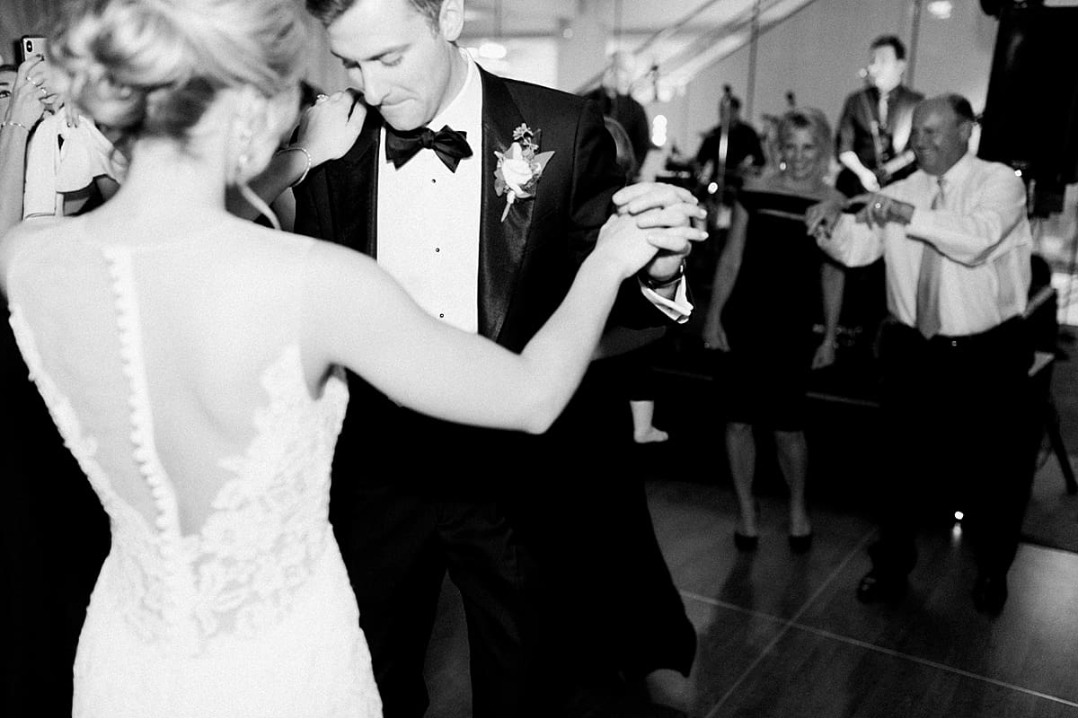 Arielle Peters Photography | Bride and groom dancing at wedding reception at Indy Public Library in Indianapolis. 