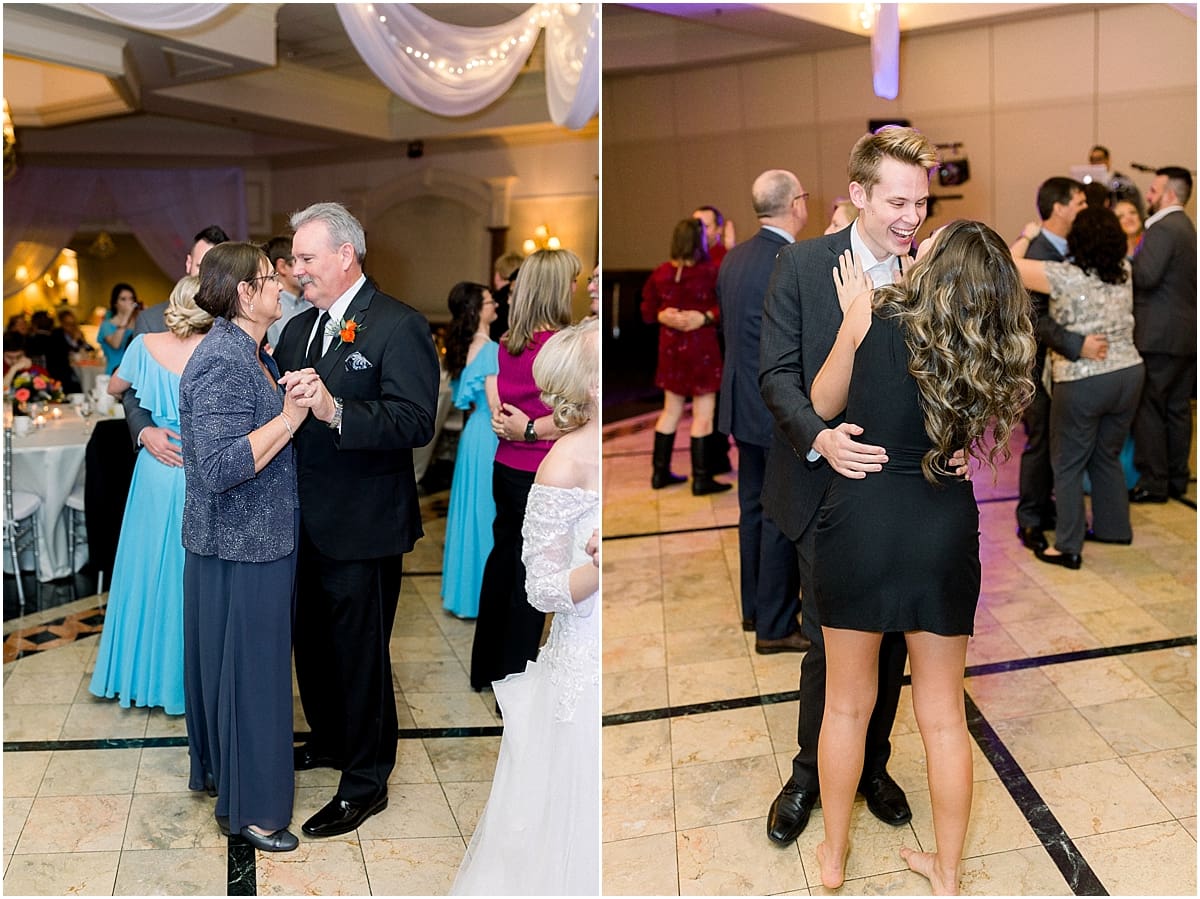 Arielle Peters Photography | Mother and Father of the groom sharing a dance at the fall wedding reception.