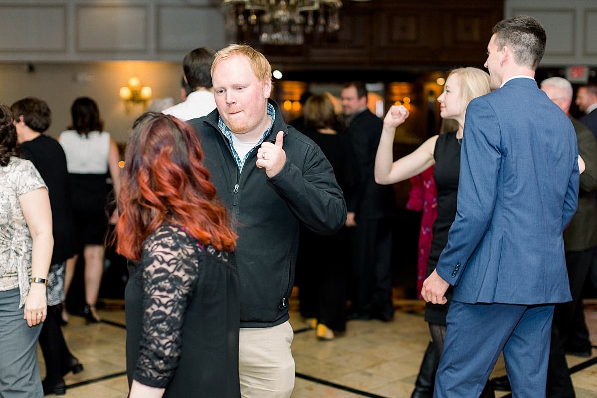 Arielle Peters Photography | Wedding guests dancing and having fun at fall wedding reception.