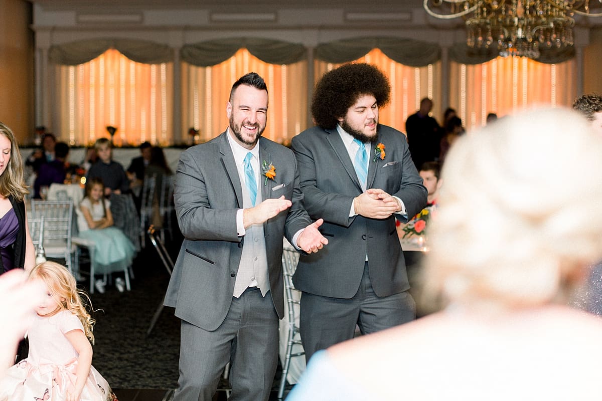 Arielle Peters Photography | Groomsmen dancing and having fun at fall wedding reception.
