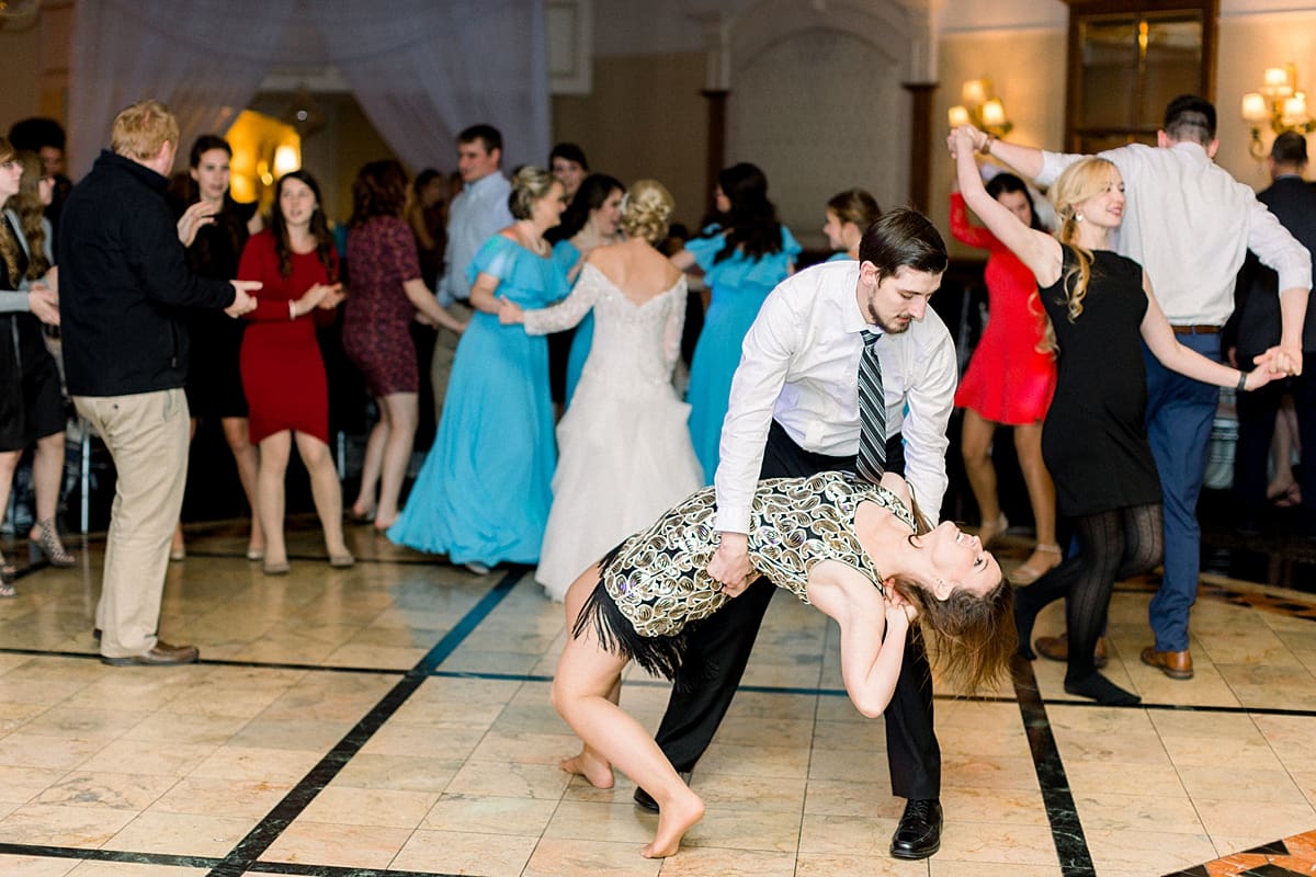 Arielle Peters Photography | Wedding guests dancing and having fun at fall wedding reception.