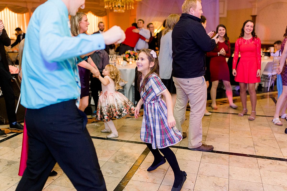 Arielle Peters Photography | Young wedding guests dancing and having fun at fall wedding reception.