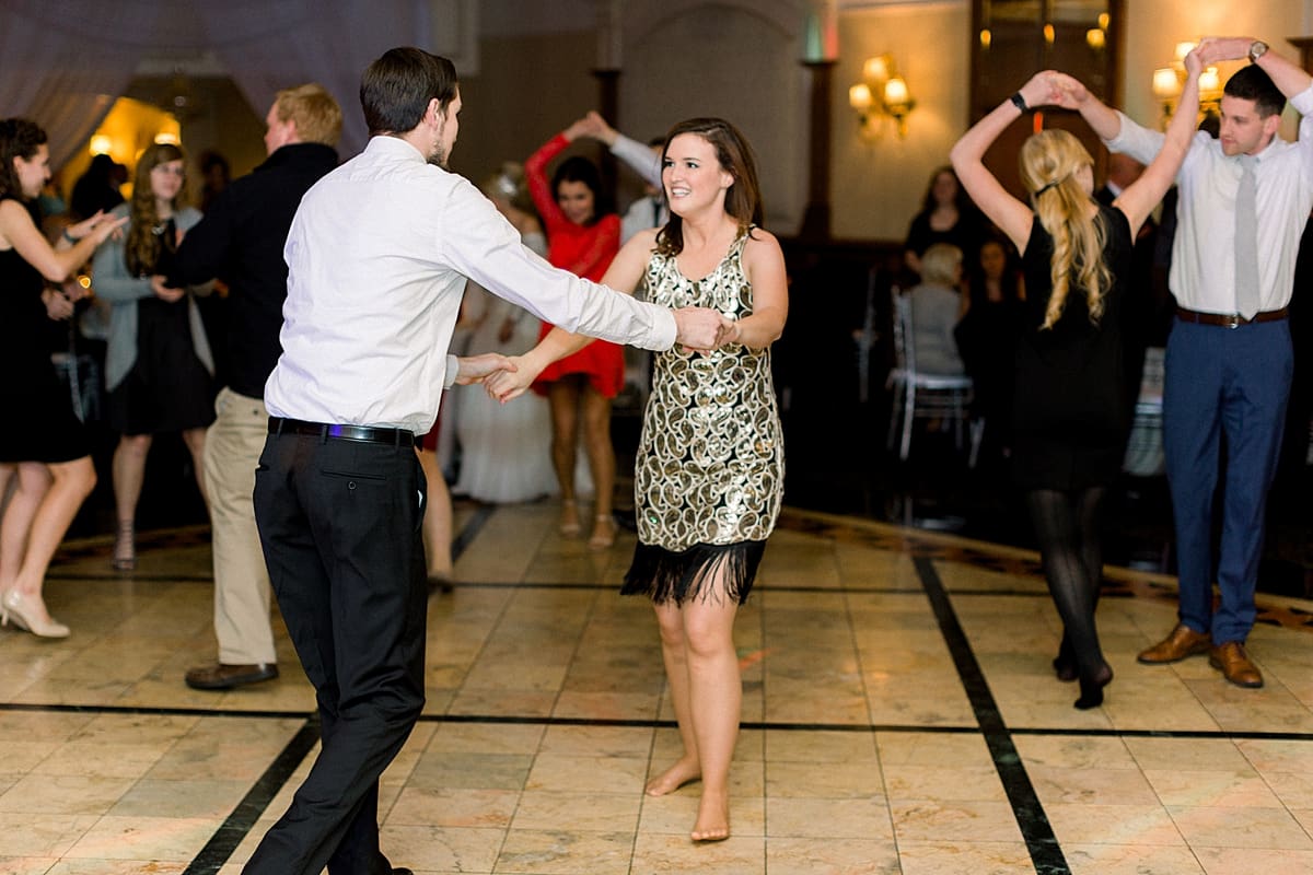 Arielle Peters Photography | Wedding guests dancing and having fun at fall wedding reception.