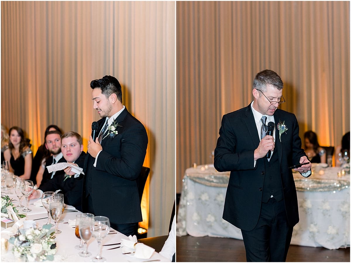 Arielle Peters Photography | Father of the bride giving speech at wedding reception.