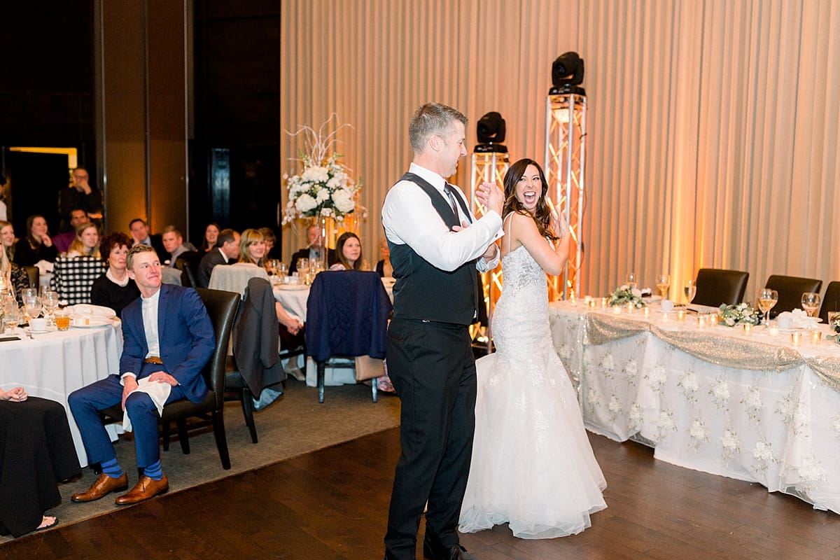 Arielle Peters Photography | Bride and father of the bride dancing at the wedding reception.