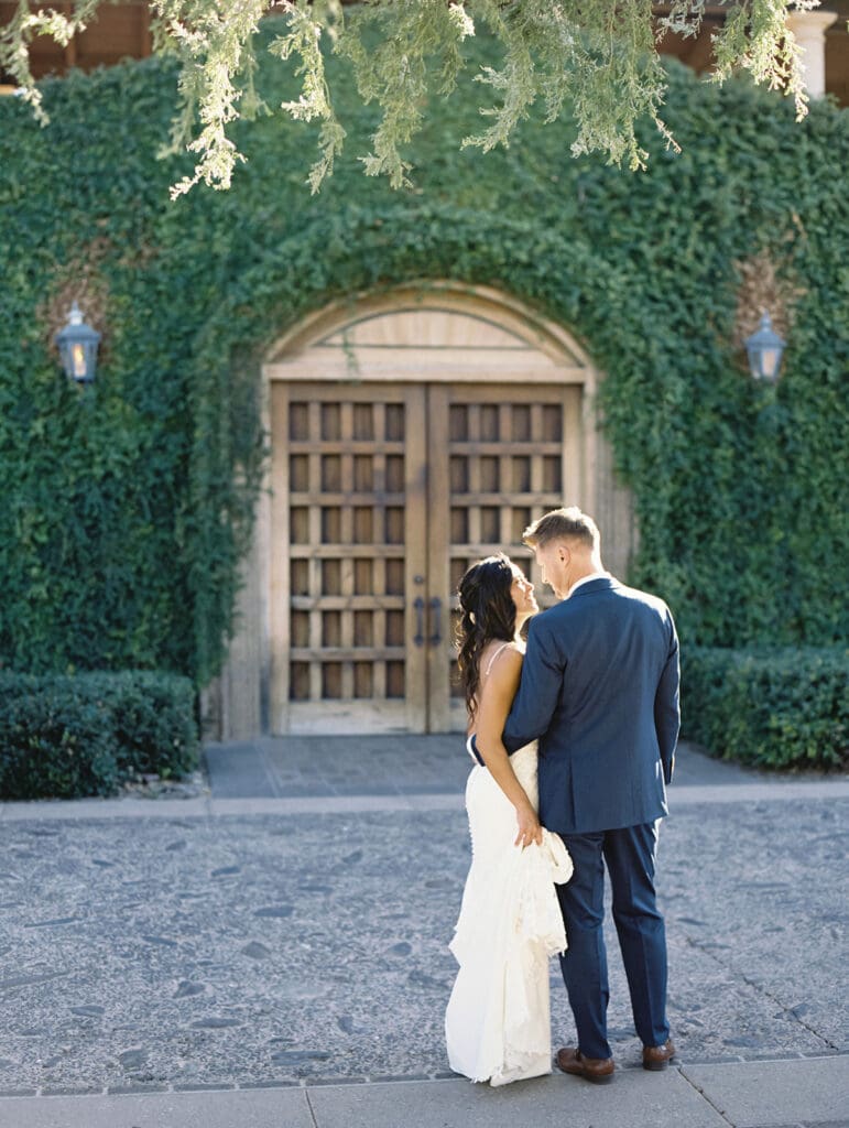 Bride and groom portraits at Blackstone Country Club - Arizona desert wedding venue in Peoria. 