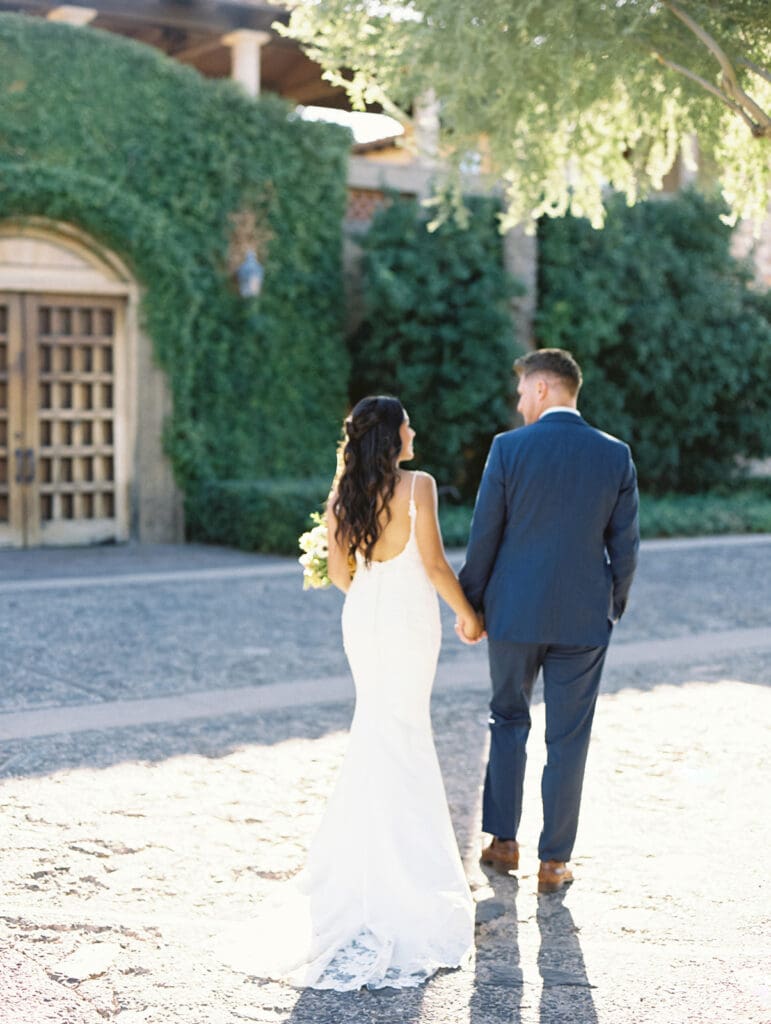 Bride and groom portraits at Blackstone Country Club - Arizona desert wedding venue in Peoria. 
