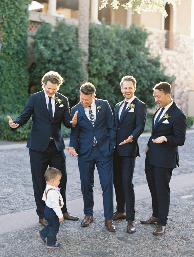 Groom and groomsmen at Blackstone Country Club in Peoria, Arizona