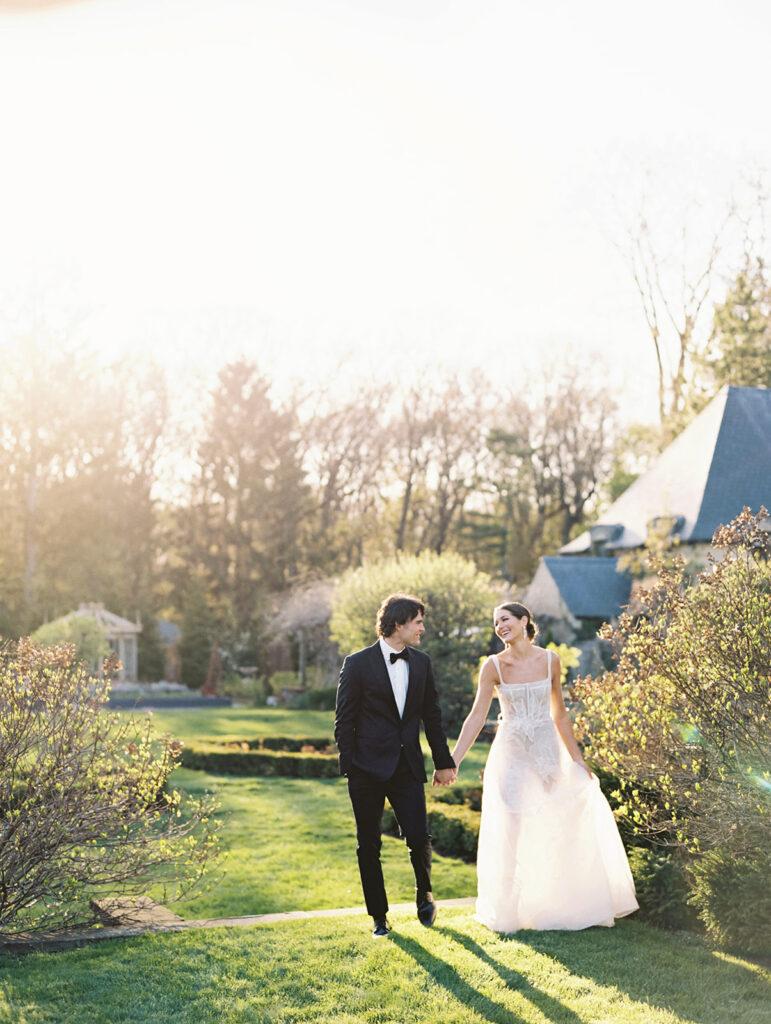 Outdoor bridal portraits at Greencrest Manor in Battle Creek, Michigan