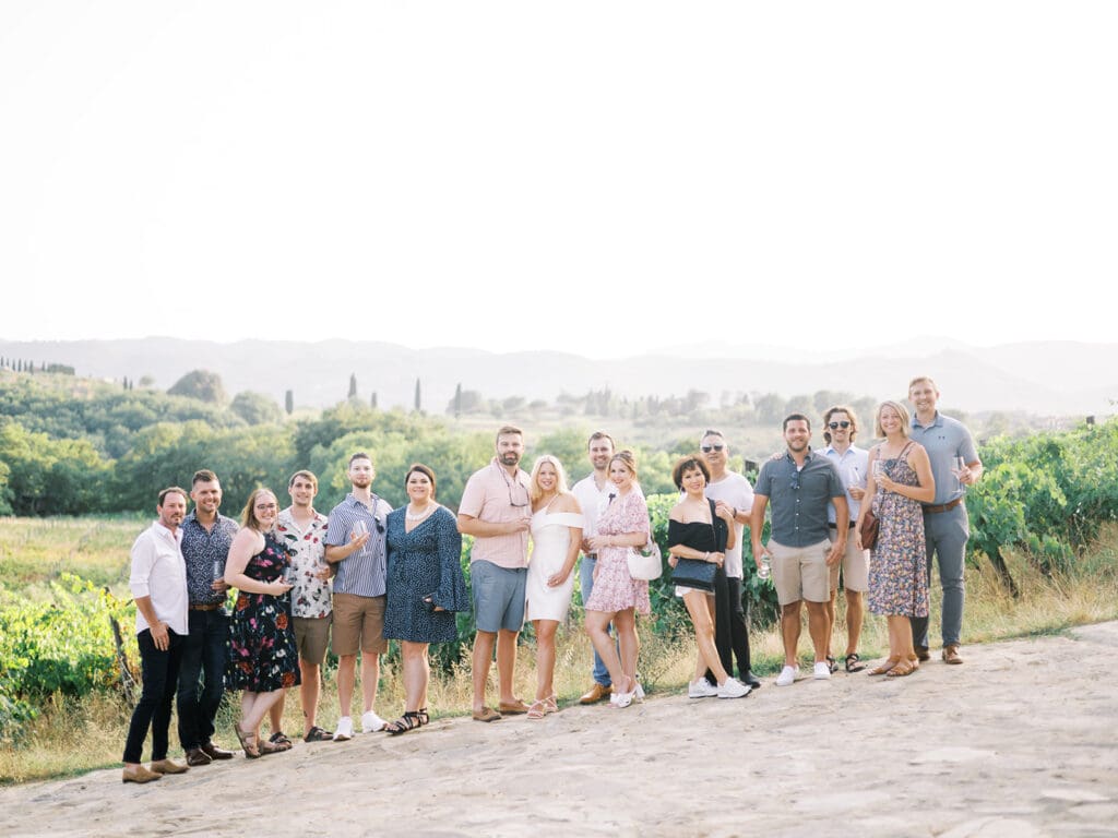 Wine tasting wedding night at Poggio Molina winery